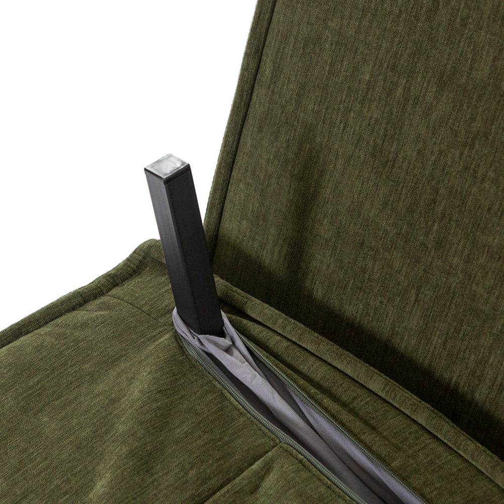 Cozy – divano letto in tessuto trapuntato con apertura facile