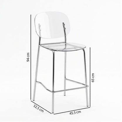 Gloss XL – sgabello trasparente 65 cm in policarbonato