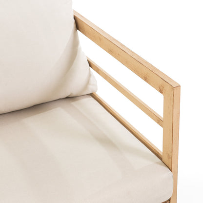Cortina – set da giardino in metallo effetto legno anticato