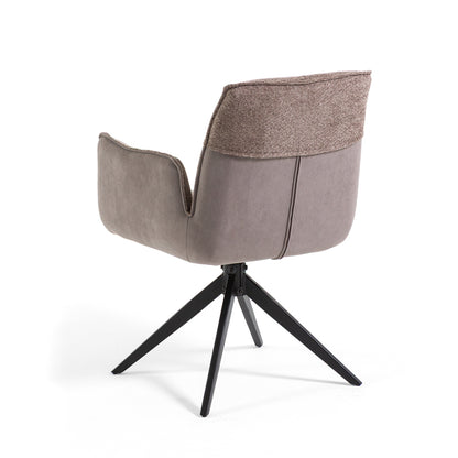 Evelyn – Poltroncina in doppio tessuto con gambe in metallo