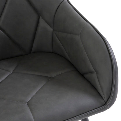 Sibilla – Poltroncina in ecopelle con gambe in acciaio nero