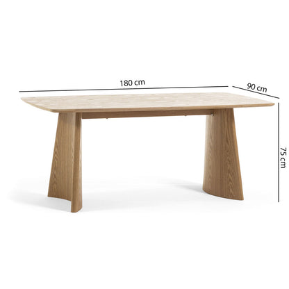 Filippo – tavolo in melaminico effetto legno con gambe curve