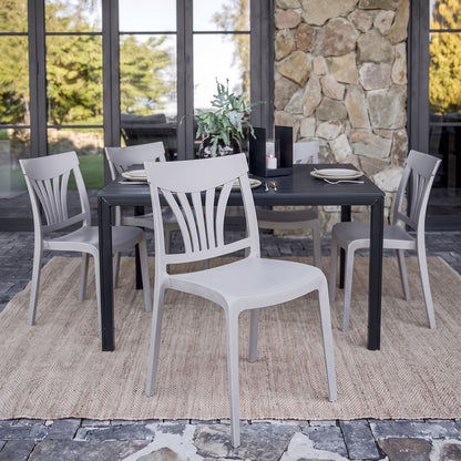 Gina – sedia in polipropilene con schienale classico