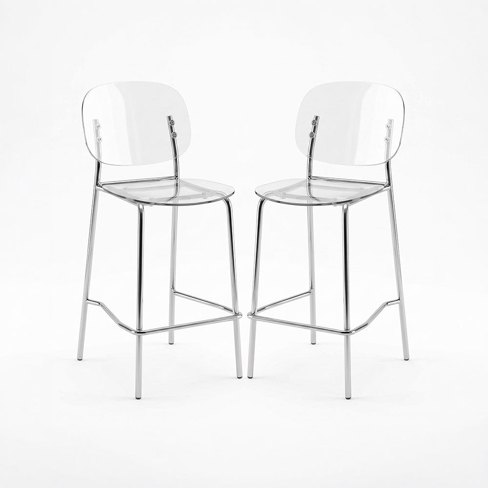 Gloss XL – sgabello trasparente 65 cm in policarbonato